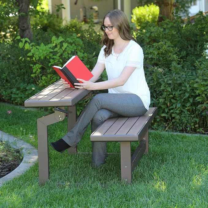 LIFETIME 60054 Convertible Bench / Table, Faux Wood Construction - Image 5