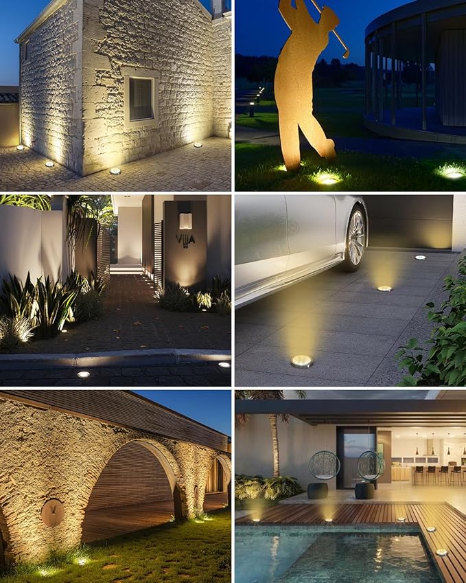 btfarm 16 Pack Solar Lights Outdoor, 8 LED Solar Ground Lights IP65 Waterproof - Image 6