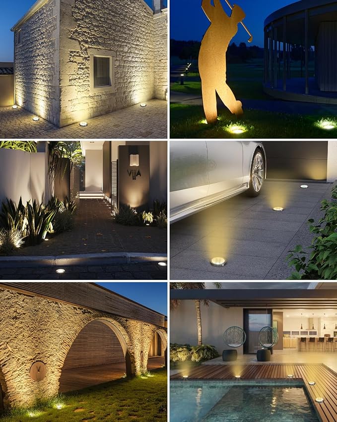 btfarm 24 Pack Solar Lights Outdoor, 8 LED Solar Ground Lights IP65 Waterproof - Image 7