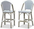 PURPLE LEAF Extra Large French Counter Height Bar Stools Set of 2 Champagne by PURPLELEAF