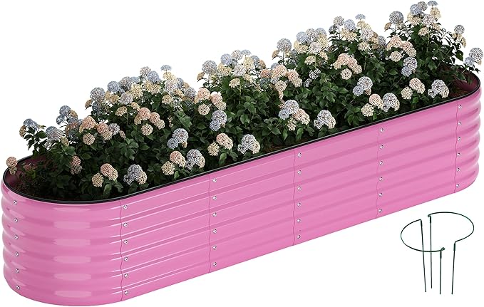 Galvanized Metal Planter Raised Garden Bed Kit by ZFHgarden