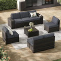Jing's Villa 8-Piece Patio Furniture Set, All-Weather Outdoor Wicker Sectional by JingsVillaOutdoorFurniture