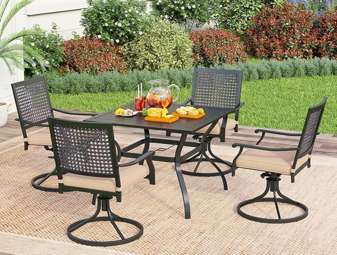 PHI VILLA 5 Pieces Outdoor Dining Set - Image 8