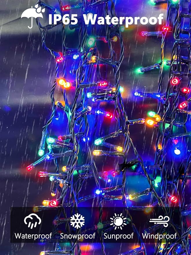 2 Pack 200 LED Solar Christmas Lights Outdoor, Solar String Lights - Image 5