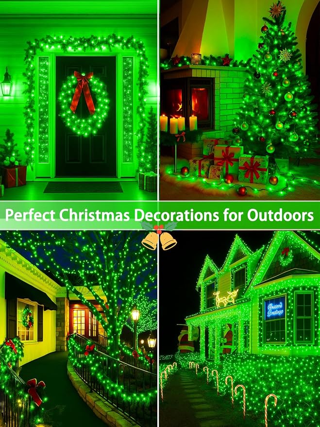 4 Pack 180FT Solar St. Patrick's Day Lights Outdoor Waterproof, Super Bright - Image 6