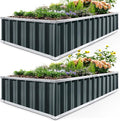 KING BIRD Raised Garden Bed 68" x 36" x 12" Galvanized Steel Metal Outdoor by KINGBIRD