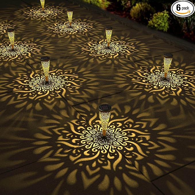 6 Pack Solar Lights Outdoor Garden Decorative Solar Garden Lights by gardencave