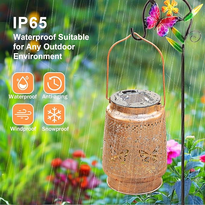 Solar Lanterns Outdoor Butterfly Garden Decor, Gifts - Image 7