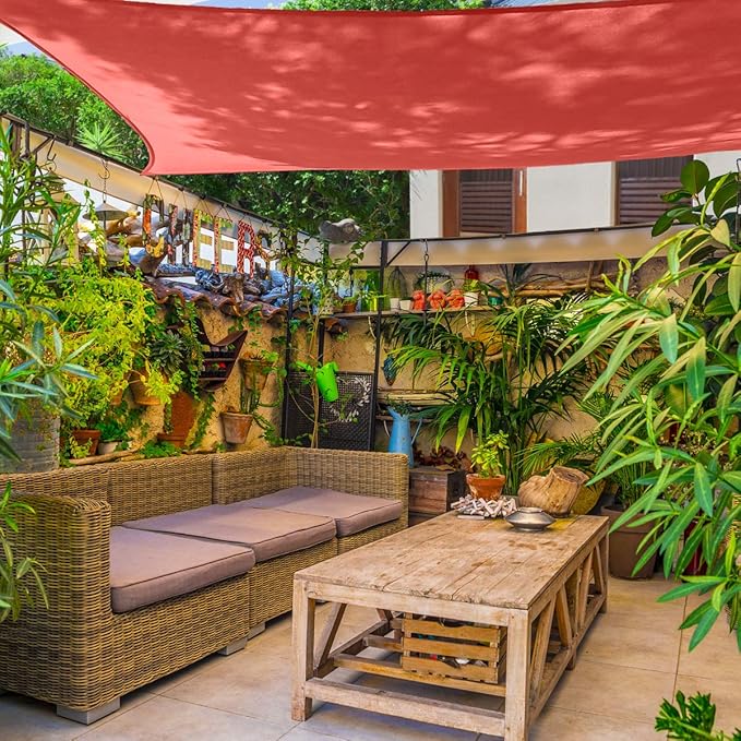 AsterOutdoor Sun Shade Sail Rectangle 16' x 20' UV Block Canopy - Image 9