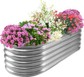 17" Tall Elevated Oval Metal Raised Garden Bed - 5ft x 2ft in Size and 0.8MM by TBMLC