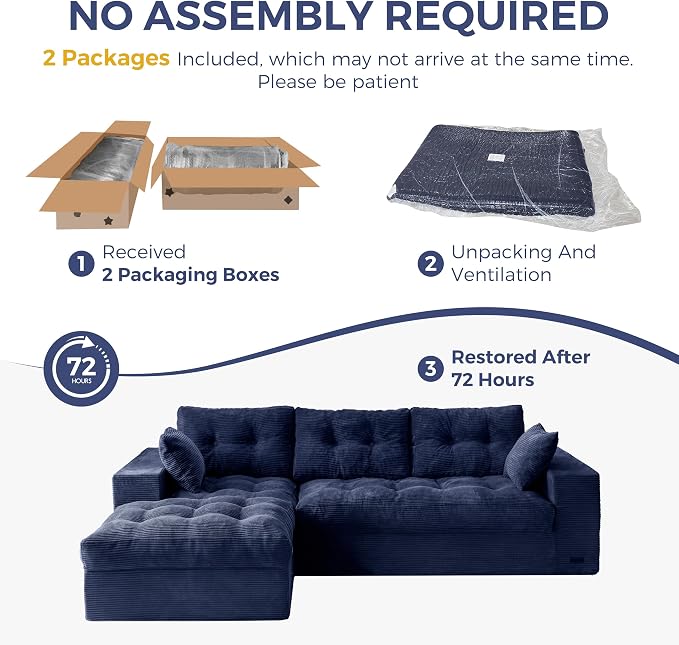MAXYOYO 104" L Shaped Modular Sectional Sofa - Image 7