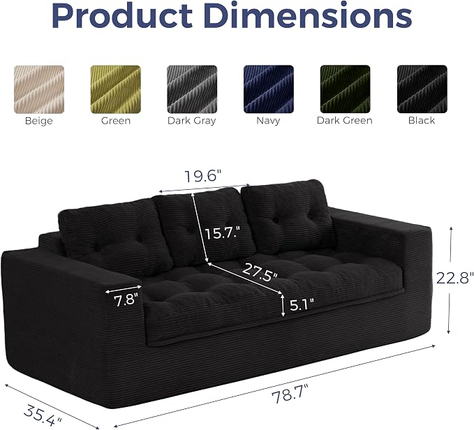 MAXYOYO 79" Loveseat Sofa Couch - Image 2
