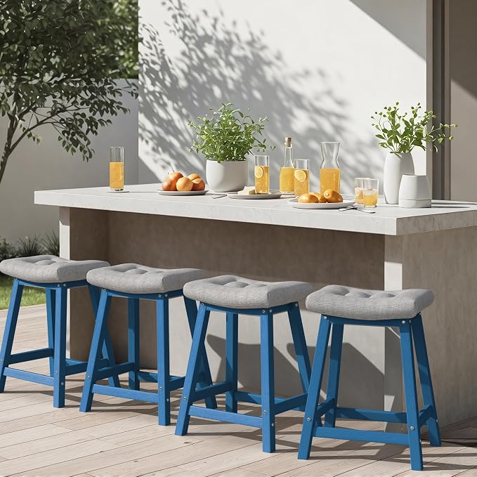 Ciokea 4 Set 24" Outdoor Bar Stools by CIOKEA