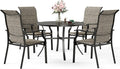 5 Piece Patio Dining Set for 4, Outdoor Table and Chairs Set by SUNSHINEVALLEY