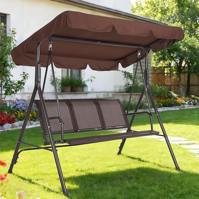 Porch Swing with Adjustable Canopy - Image 8