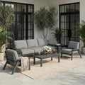 HDPE 5 Piece Patio Furniture Set, Outdoor Couch by YourPerfectOutdoorEscape