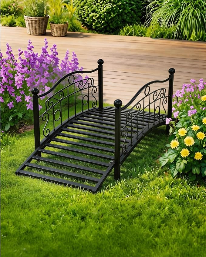 Outvita Metal Garden Bridge for Outdoor, Elegant Decorative Bridge - Image 8