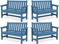 SERWALL Outdoor Bench, HDPE Outdoor Benches Weatherproof, 2-Person Garden Bench by SERWALL