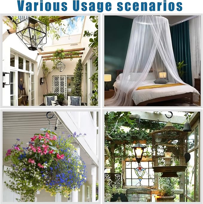 ONIKK Ceiling Hooks for Hanging Plants, Heavy Duty Metal Plant Hooks, Screw in - Image 8