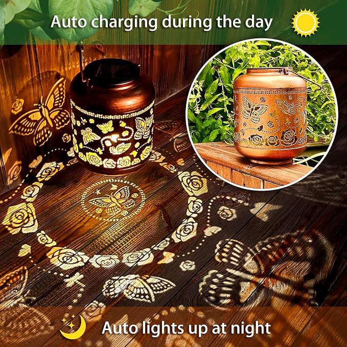 Butterfly Solar Lanterns Outdoor Waterproof Hanging Solar Lights Butterfly Gifts - Image 4