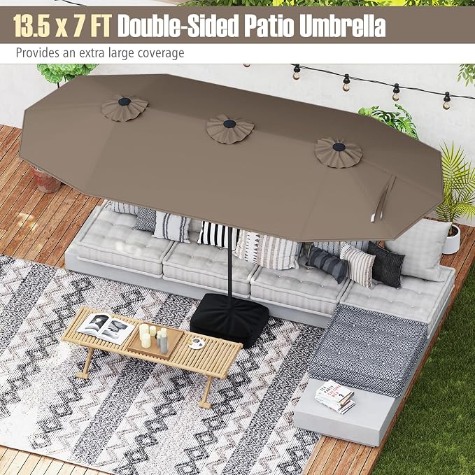 Tangkula 9 Piece Rattan Outdoor Dining Set - Image 4