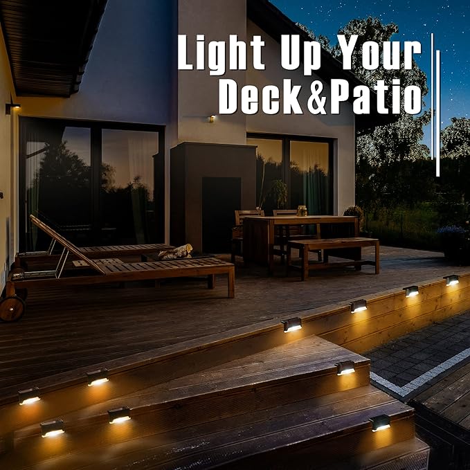 GIGALUMI Led Solar Deck Lights, 20 Pack Waterproof - Image 2