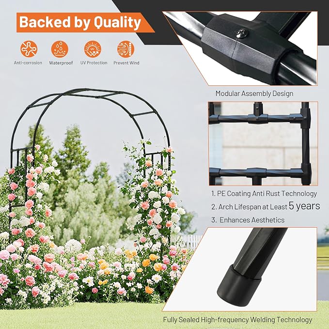 Garden Arch, 94.5’’x59.1’’ Arbor Trellis, Garden Arch Trellis - Image 4
