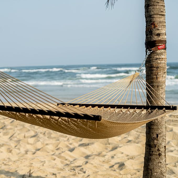 Lazy Daze Hammocks 10.5 FT Double 2 Person Caribbean Rope Hammock, Hand Woven - Image 9