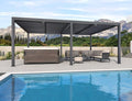 PURPLE LEAF 94AS Pergola with Adjustable Louvered Roof 12'x20' Aluminum Hardtop by PURPLELEAF