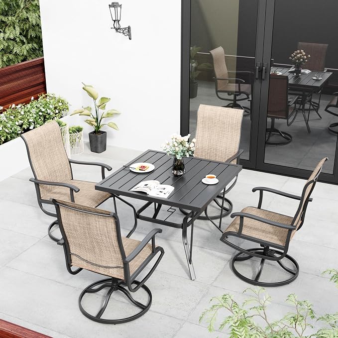 Pamapic Textilene Outdoor Dining Chair 1 Piece - Image 7