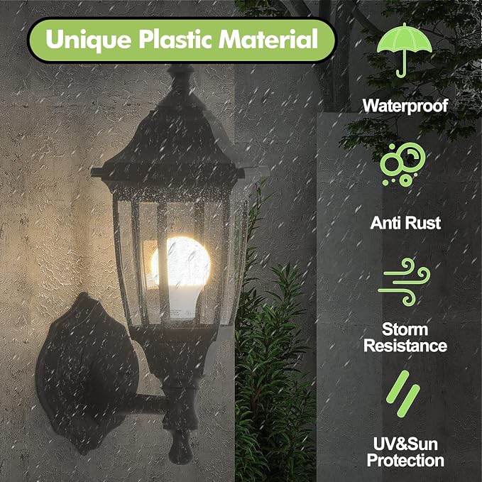 EMART Plastic Outdoor Wall Light Fixtures - Image 3