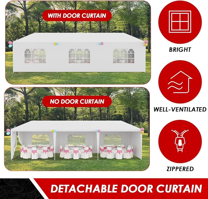 FDW Party Tent 10x30 Outdoor Gazebo Canopy - Image 3