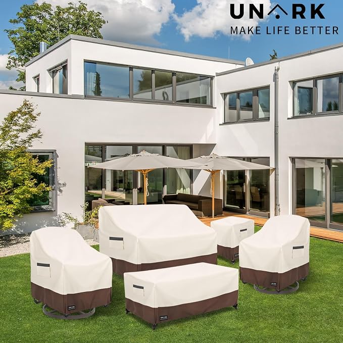 Outdoor Patio Coffee Table Cover, 600D Waterproof Heavy Duty Outdoor Table Cover - Image 7