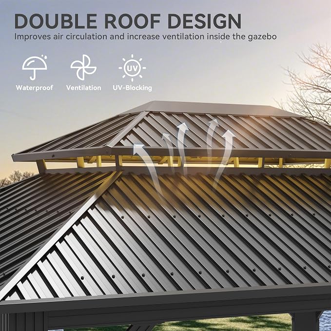 YITAHOME 12x14ft Hardtop Gazebo - Image 6