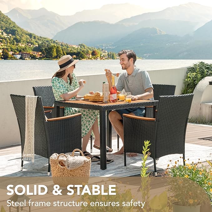 Devoko 5 PCS Furniture, Patio Conversation Set - Image 4