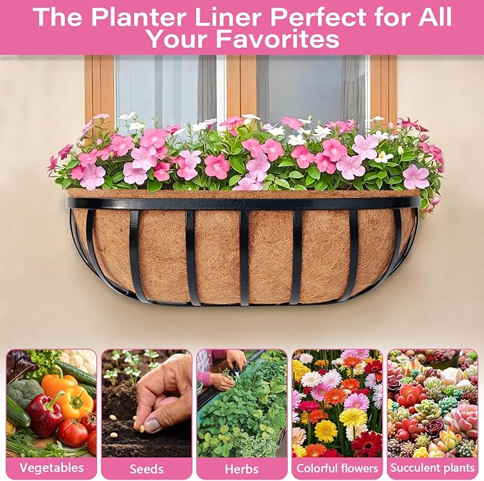 Legigo 4 Pack 24 Inch Natural Trough Coco Liner - Image 7