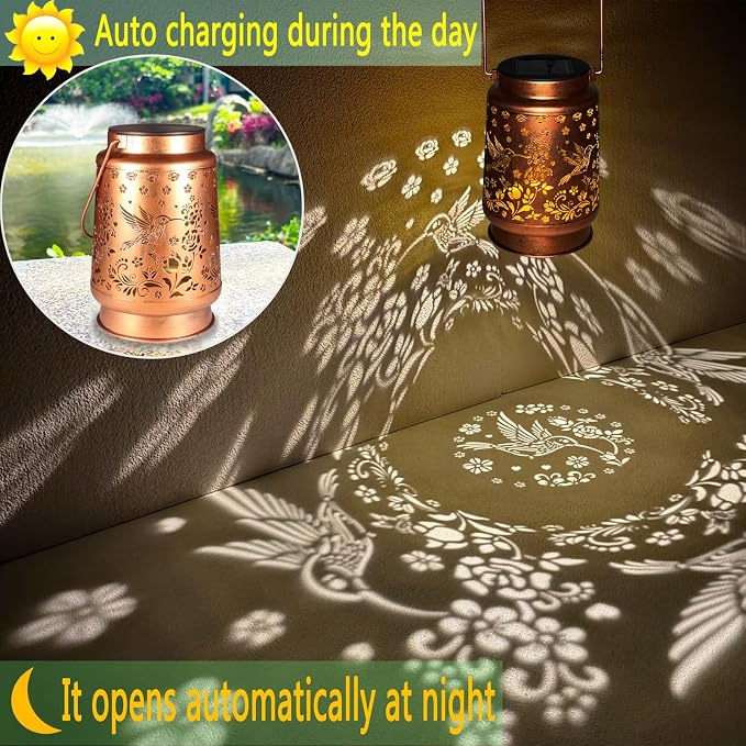 Hummingbird Solar Lanterns Outdoor Waterproof Garden Decor Christmas Gifts - Image 4
