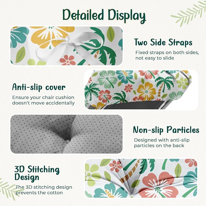 4 Pack Outdoor Chaise Lounge Chair Cushion 75.1 x 22.8 x 4.7 Inches 100% - Image 5