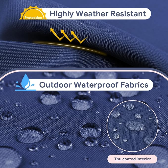 Lounge Chair Cushion Waterproof Chaise Lounge Cushions 72x21x3 Inch Non-Slip - Image 2