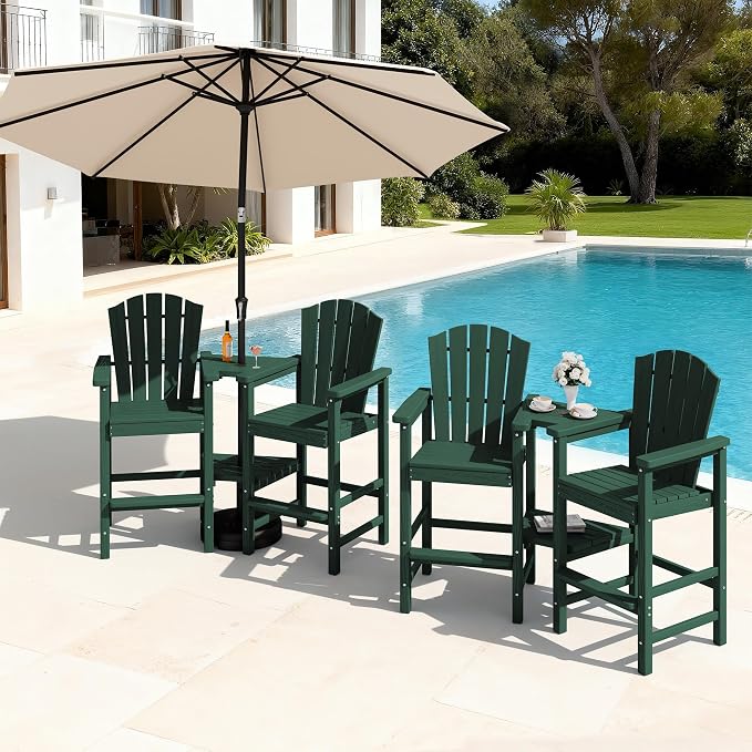 KINGYES Embossed Tall Adirondack Chair Set of 4 by KINGYES