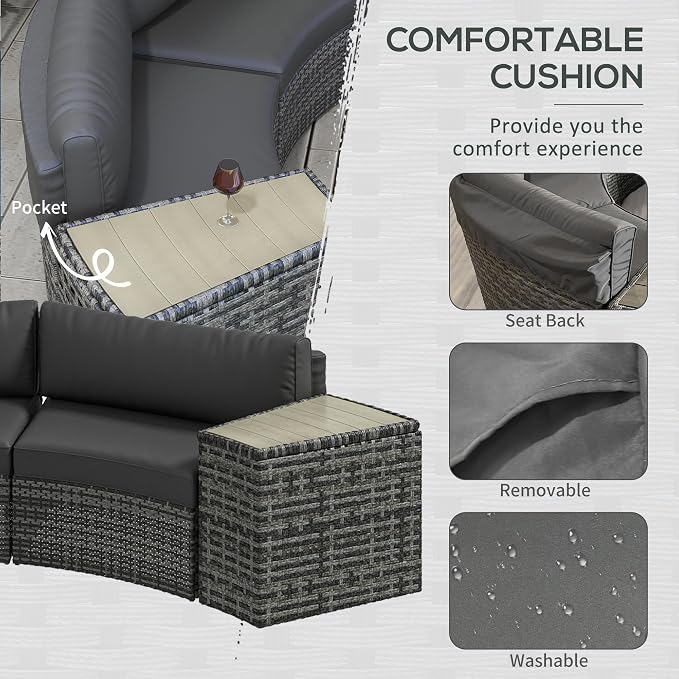 Outsunny 8 Piece Patio Furniture Set - Image 5