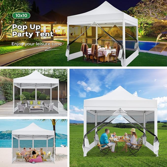COBIZI 10x10 Heavy Duty Pop Up Canopy - Image 4