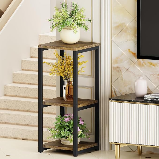 Plant Stand Indoor Corner Tall 3 Tier Metal Modern Flower Storage Plant Shelf - Image 3