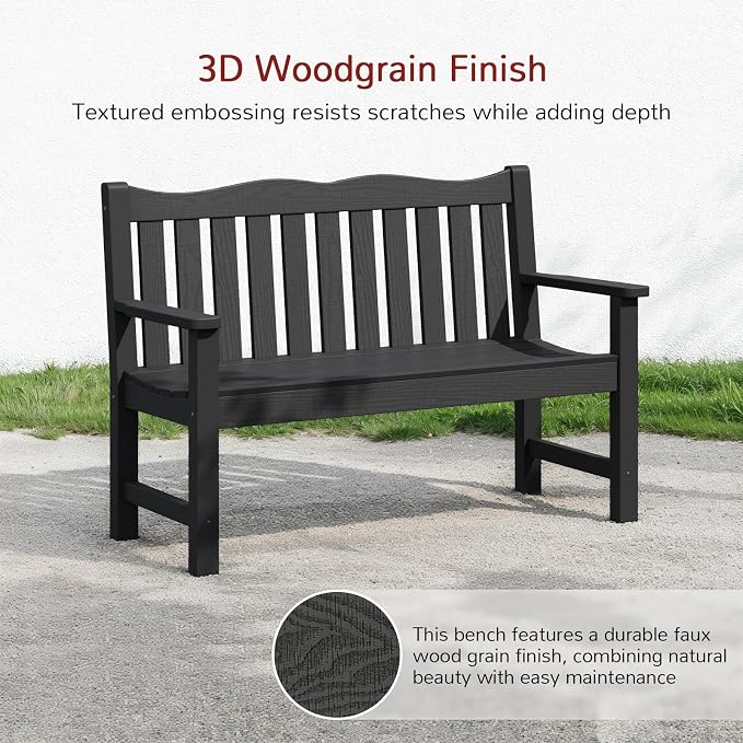 Stoog All-Weather Outdoor Benches Set of 2, Never Fade & Rust-Proof HIPS - Image 6