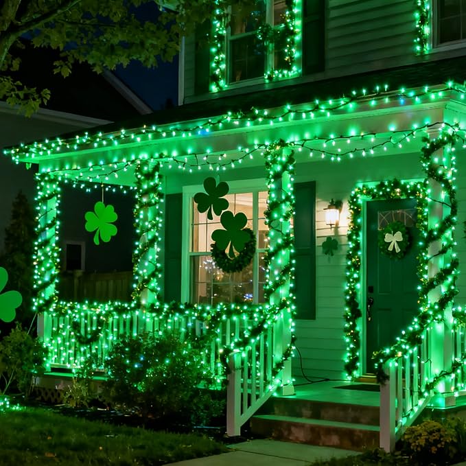 BrizLabs Green St Patrick's Day String Lights, Connectable Green Mini Light Set - Image 2