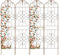 hogardeck 4 Packs 84 * 19 inch Metal Garden Trellis by HOGARDECK