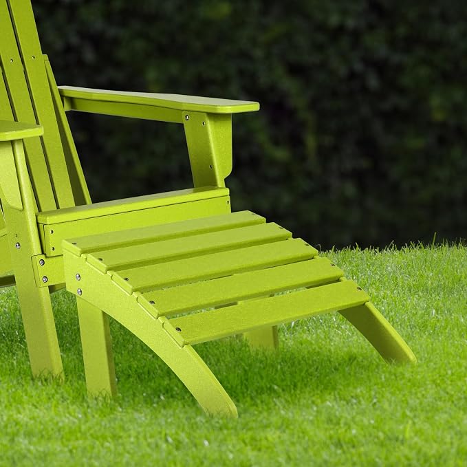 Aoodor Outdoor Adirondack Ottoman, Weather-Resistant HDPE Footrest - Image 6