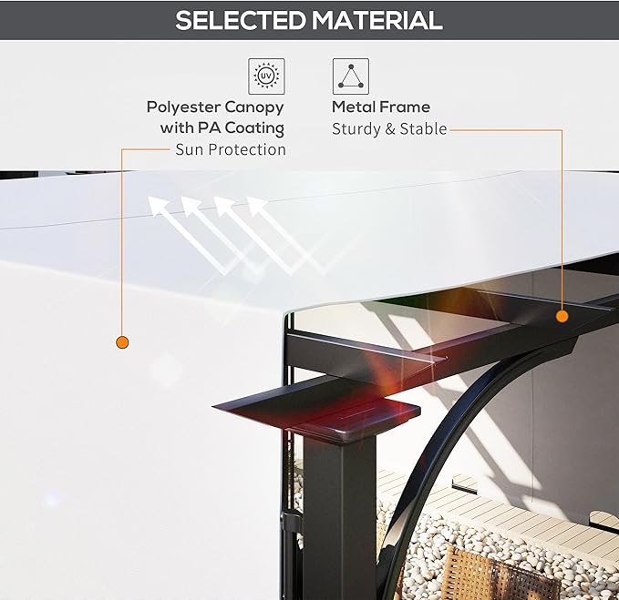 Outsunny 10' x 10' Patio Pergola - Image 3
