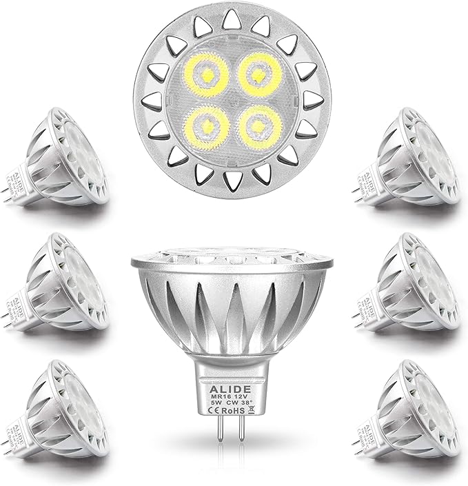 ALIDE MR16 Led Bulbs 6000K Daylight Bright Cool White 5W, Replace 20W 35W by ALIDE