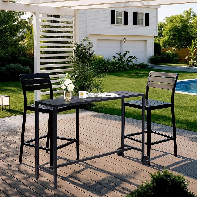 Outvita Outdoor Bar Table, Bistro Rectangle - Image 2
